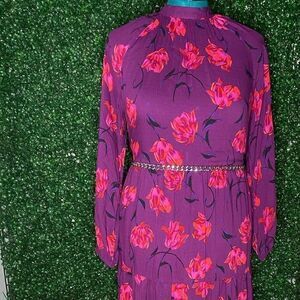 A New Day- Floral Print Long Sleeve Midi